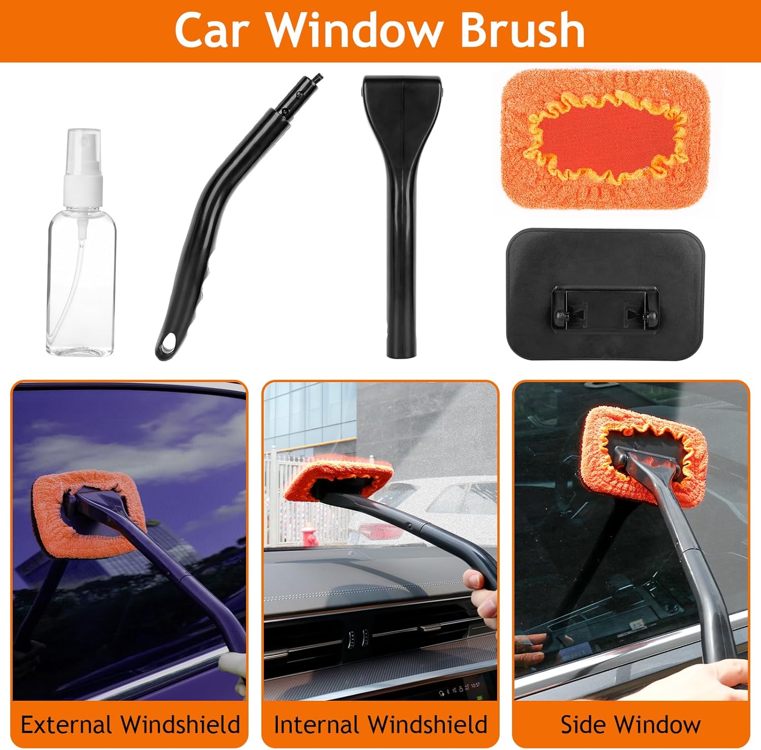 Car Detail Duster Kit-17PCS, Perfect Car Dust Removal Kit Interior and Exterior,Detailing Brush,Cleaning Gel,Car Window Brush,Duster Brush,Coral Fleece Cleaning Towels and Cleaning Pads