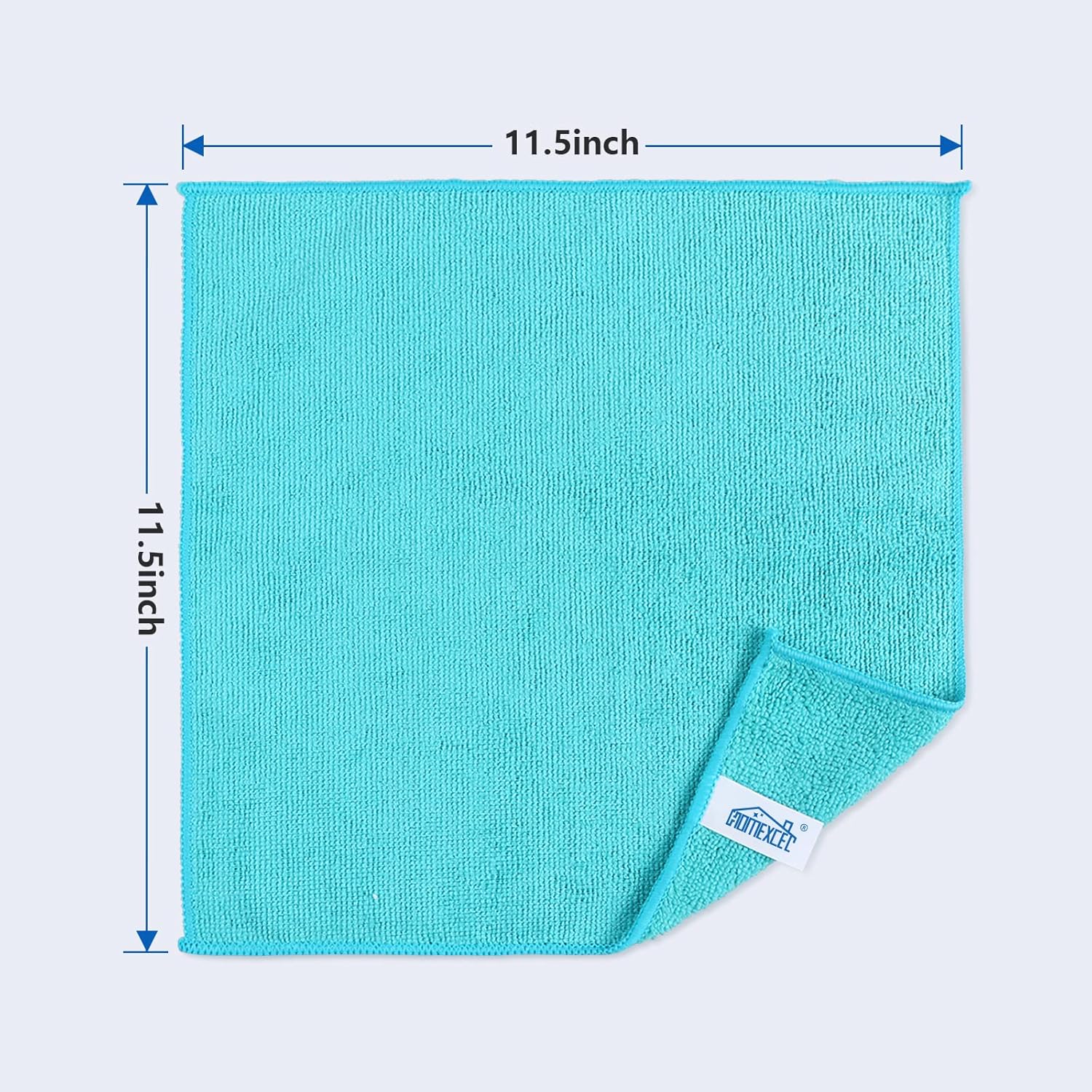 Microfiber Cleaning Cloth,12 Pack Cleaning Rag,Cleaning Towels with 4 Color Assorted,11.5"X11.5"(Green/Blue/Yellow/Pink)