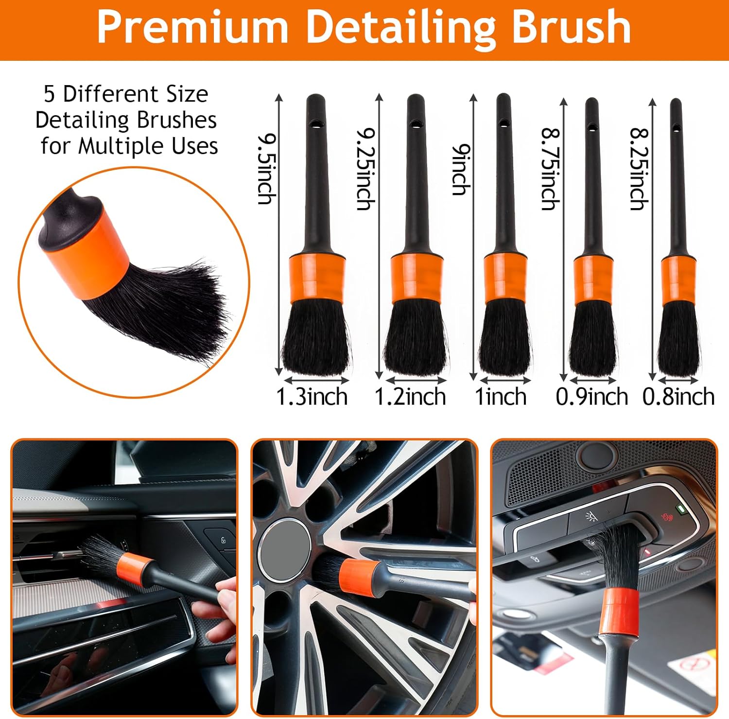 Car Detail Duster Kit-17PCS, Perfect Car Dust Removal Kit Interior and Exterior,Detailing Brush,Cleaning Gel,Car Window Brush,Duster Brush,Coral Fleece Cleaning Towels and Cleaning Pads