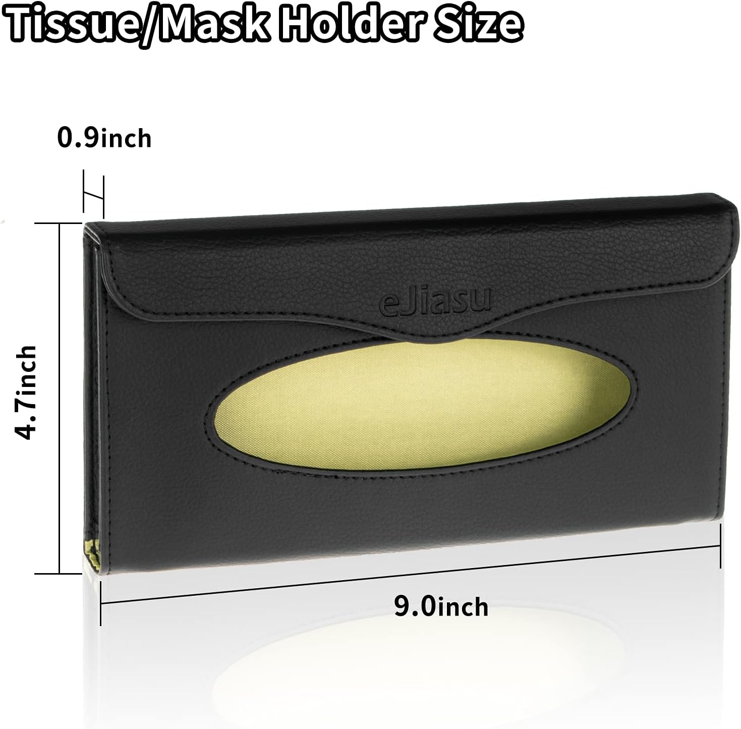 Car Tissue Holder, Sun Visor Napkin Holder, Car Visor Tissue Holder, PU Leather backseat tissue case holder for car, Vehicle(black)