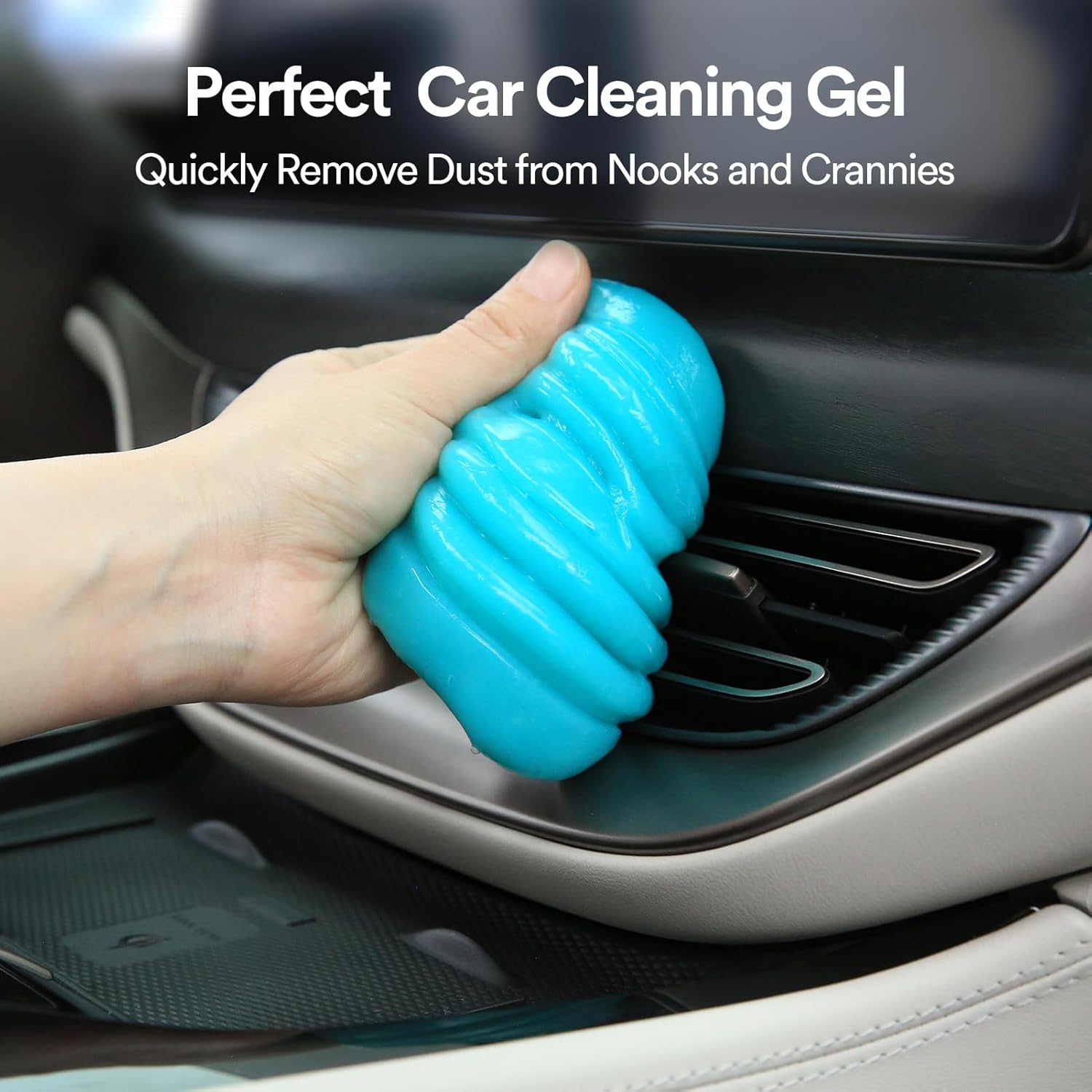 Car Cleaning Gel Universal Detailing Kit Automotive Dust Car Crevice Cleaner Slime Auto Air Vent Interior Detail Removal for Car Putty Cleaning Keyboard Cleaner Car Accessories Blue